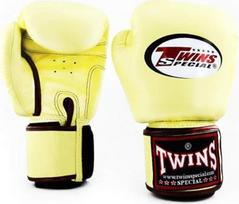 TWINS bokso pirštinės odinės mėlynos Muay Thai odinės bokso pirštinės MMA