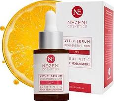 Veido serumas 7,5 % vitamino C su hialurono rūgštimi + niacinamidu - 9 veiklieji ingredientai - mažai konservantų, 2 metai uždaro galiojimo laiko