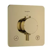 Hansgrohe Ecostat Comfort Q – į sieną įmontuojamas termostatinis maišytuvas, skirtas 2 vartotojams, poliruotas auksas 33713990