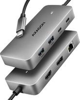 Axagon HMC-CUB83X2 USB-C 10Gbps DUAL 4K DISPLAY 7in1 hub