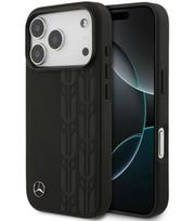 Juodas dėklas Apple iPhone 17 Pro telefonui "Mercedes Leather Lauer Leaves MagSafe Case"