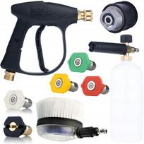 Komplektas Rosfix HD-Set – 300 bar slėgio pistoletas, 5 QC antgaliai, 1L putų purkštuvas