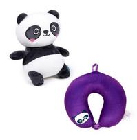 Kelioninė pagalvė ir pliušinis žaislas 2in1 Panda - Puckator