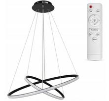LED pakabinamas šviestuvas 60cm juodas 72W 5760lm, su pulteliu, reguliuojamas aukštis ir spalva, modernus Loft
