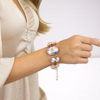 Apyrankė moterims DiamondSky „Akrus (Aurora Borealis)“ su Swarovski kristalais, Liugsõlm