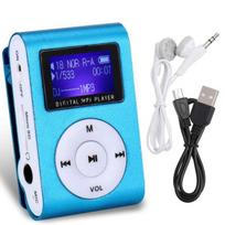 MP3 grotuvas Mini MP3 grotuvas su metaliniu segtuku, LCD, TF kortelė, mėlynas