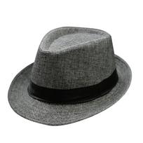 Vasarinė fedora skrybėlė vyrams Madinga Elegantiška Vintage Juoda Moterims Balta Raudona Briauna Panama Viršus Džiazas Paplūdimys Unisex Klasikinė Kepurė tamsiai pilka spalva