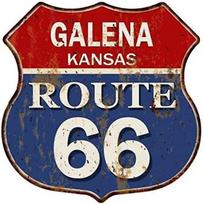 Vintažinis Route 66 kvadratinis metalinis skardinis ženklas Garažo Namų Baro Dekoras 20x20cm