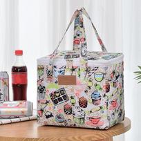 Didelės talpos izoliuotas pietų dėžutės maišelis Oksfordo audinio vandeniui atsparus nešiojamasis piknikas Bento terminis aušintuvo maišelis maisto laikymo konteineris
