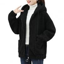 Women Zip-up Hoodie Warm Cozy Women's Winter Hoodie with Fleece Lining Drawstring Hood Zipper Closure Windproof for Cold M juoda