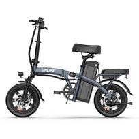 URLIFE F1L Lengvas sulankstomas elektrinis dviratis 48V7.5AH baterija 350W variklis 14 colių ratai Patogus miesto susisiekimas Elektrinis dviratis suaugusiems pilkai mėlyna spalva