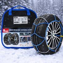HUSKY Snow Chains - BUTZI 9mm KN95 BZCH095 - Reinforced Steel - Easy Mounting - Certified TÜV, GS