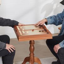 3-in-1 šachmatų, dama ir backgammon stalelis, 18' Premium medinis žaidimų rinkinys, prabangus stalo žaidimų dovanų rinkinys United States