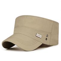 Men's Quick-Drying Cap Spring Summer Sunshade Flat Top Cap Thin Breathable Outdoor Cap for Middle-Aged armijos žalia spalva