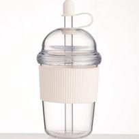 430/630ML puodelis su šiaudeliu, dangteliu ir šiaudeliu, nešiojamas, didelės talpos, kavos, pieno ar arbatos puodelis, Ins stiliaus vandens puodelis, biuro darbuotojams, sulčių puodelis
