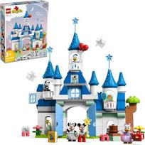 "Lego DUPLO Disney" 3-in-1 "Magiška pilis" 10998 Šeimos žaidimų rinkinys su 5 "Disney" figūrėlėmis, įskaitant Mikį, Minnie ir draugus, "Magic Disney 100" vaikams ir mažyliams nuo 3 metų