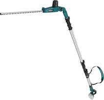 CSL402 Akumuliatorinės teleskopinės gyvatvorių žirklės, suderinamos su "Makita" 18 V akumuliatoriais, 45 cm pjovimo plotis, 16 mm tarpai tarp dyglių, 2,95 m veikimo nuotolis, 5 kryptimis reguliuojama pjovimo galvutė ir 6 lygių rankena (be akumuliatoriaus)