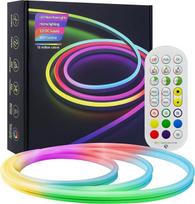 Neoninė LED juosta Dimmable LED Strip 3 metrai DIY funkcija su App Control Music Sync Gaming RGB Neon Light Strip for Indoor Outdoor Use Home Kitchen Living Room Bedroom Ceiling Festival Wall Decoration