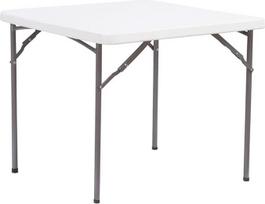 VERDELOOK Kvadratinis HDPE plastikinis sulankstomas stalas, 86 x 86 cm, aukštis 74 cm