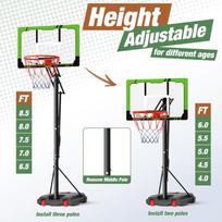 Portable Basketball Hoop Height Adjustable 4.010ft Outdoor Basketball Goal System for Youth Teens in Backyard Driveway Indoor 3 United States