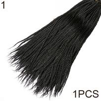 Nertas pintas ilgas prailginimo Twist sintetinis spalvotas perukas black