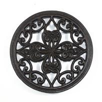 Cast Iron Trivet for Hot Dishes and Pots Use Flower Pattern Heat-Insulation Trivet for Dinning Table Kitchen Decoration 1