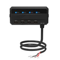 4 grandinių 12V saugiklių dėžutė su LED indikatoriais motociklams, automobilių elektros sistemoms, 20A apsauga nuo viršsrovės 1