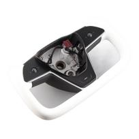 Yoke Steering Wheel with Heating Function Racing Style Nappa Leather Replacement For Tesla Model Y 2021 to 2024 White balta