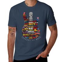 Legends Of Rock T-shirt juodi anime figūrėlės korėjietiška mada futbolo t-shirt vyriški vintažiniai t-shirtai S