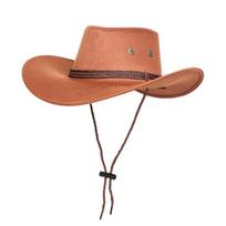 Adult Western Suede Hat Wide Brim Western Cowboy Hat Vintage Knight Top Hat Cowboy Outdoor Hiking Travelling Summer Cap kava