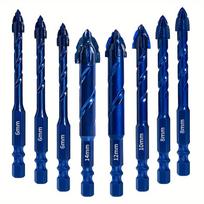 8 vnt./rinkinys Atnaujintas dantytas mūro grąžtas Betono grąžtai plytelėms, stiklui, metalui, plytoms, keramikai, plastikui, medienai 8Pcs