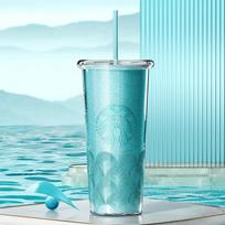 Starbucks Žalias Mist Dream Shadow Puodelis su šiaudeliu 710ml