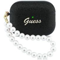 GUESS Glitter Pearl Strap Case for AirPods Pro 3, Black