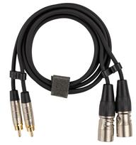 Fuj:tech 2 x RCA male – 2 x XLR male audio cable, 3 m, black