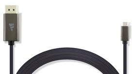 Fuj:tech DisplayPort-to-USB-C 8K bi-directional adapter cable, 2 m (MD-2102B)