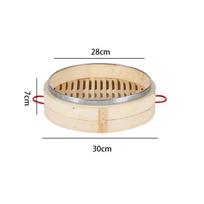 ZISIZ 30cm Plieninio lanko bambukinis garintuvas