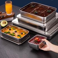 Stainless Steel Tiramisu & Cake Baking Pan Baking dish without cover [44 * 29 * 6cm]