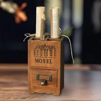 Wooden Pen Holder Desktop Office Supplies Storage Bin Organizer Container Desk Accessories for
