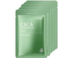 Raminanti žaliosios arbatos veido kaukė CICA with GREEN TEA 5 vnt.