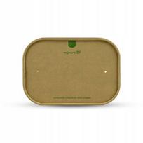 Vegware vienkartiniai popieriniai dangteliai maisto išsinešimui skirtiems indams be SUP 25 vnt., Vegware vienkartiniai popieriniai dangteliai maisto išsinešimui skirtiems indams be SUP 25 vnt.