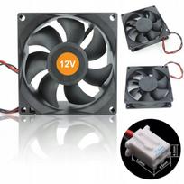 Ventiliatorius Rosfix 80x80x25 – Tylus veikimas, 2PIN jungtis, 12V, Oro srautas 35 CFM