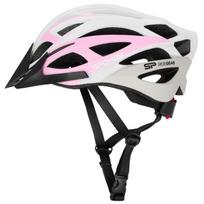 Dviratininko šalmas Spokey Femme, 55-58 cm, baltas/rožinis