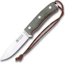 "Joker Bushcraft Bushcrafter" medžioklinis peilis CV120-P, diržinis peilis su 10,5 cm ilgio ašmenimis, pagamintais iš Böhler N695 plieno ir odiniu dėklu su ugniai atspariu plienu, įrankis žvejybai, medžioklei, stovyklavimui ir žygiams