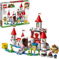 "Lego Super Mario Peach Castle Expansion Set 71408", žaislas, kurį galima surinkti, dovana vaikams nuo 8 metų su laiko bloku ir Bowserio bei Toadette figūrėlėmis, skirtas derinti su
