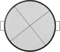 "VEVOR X-Marks Fire Pit" grilio grotelės, Φ 910 x 25 mm Campfire BBQ kepsninė, plieninė su rankena ir atramine X viela, nešiojami stovyklavimo indai lauko vakarėliams ir susibūrimams, juodos spalvos
