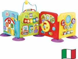 "VTech My First Activity Centre", "3-in-1" veiklos centras su 2 dainomis ir 10 melodijų, lavinantis smulkiąją motoriką, automatinis išsijungimas, italų kalba, baterijos pridedamos