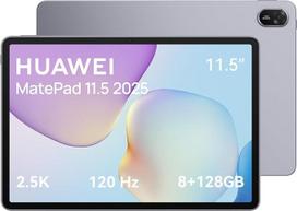 HUAWEI MatePad 11,5 colių 2025 planšetinis kompiuteris, 2.5K 120Hz, 8+128GB, 10 100 mAh akumuliatorius, iki 14 val. vaizdo įrašų atkūrimo, 40 W papildoma įkrova, "Wi-Fi 6", keturi garsiakalbiai, žaidimų, pilkas
