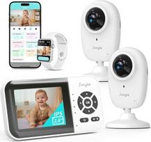 Išmanusis kūdikių monitorius su kameros ir garso dvejopu režimu, "WiFi" jungiklis, 2,8 colio ekranas, naktinis matymas, maitinimo laikrodis, temperatūros aptikimas, dvipusis pokalbis