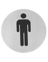 Lipni informacinė lentelė ant WC MEN durų, nerūdijančio plieno, sk. 75 mm - Hendi 663608