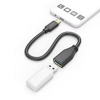 Hama OTG, USB 3.0 A, USB-C, 15CM, czarny 201605